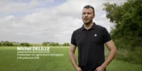 Michel Delille, producteur de légumineuses Bio sur la ferme des Blancs Moutons à Brunémont (59)